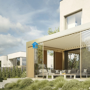 Pérgola Retráctil de Lujo con Revestimiento en Polvo WPC Sweet Home <span class=keywords><strong>Mia</strong></span>, Ecológica, Soportes para Pantalla, Fácil de Montar, Impermeable - Product Image 6