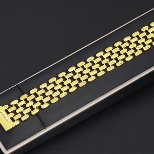 JXX Jewelry Design 24K Gold Plated Cuban <b>Chain</b> Bracelet Wholesale Hip-Hop Style Brass Charm Bracelets or Bangles - Product Image 4