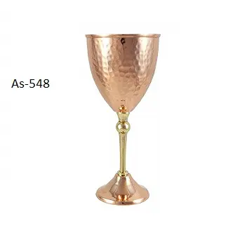 vintage Pure Copper Wine Goblet Wine Glass Cocktails Goblets Copper Martini Glass in whole sale price