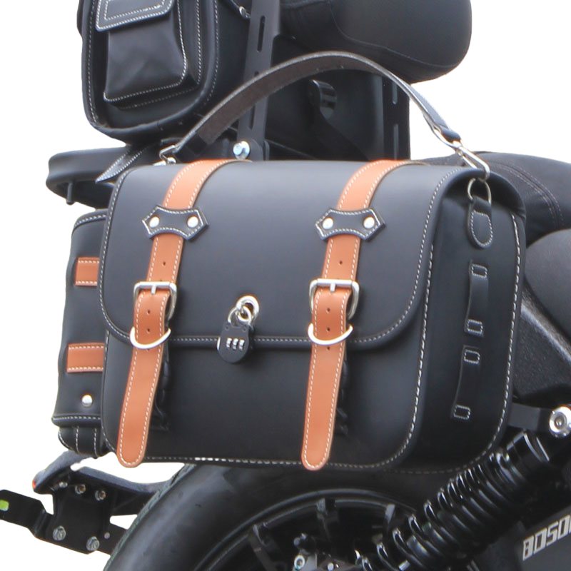 1 pair of new black or brown leather edge bags