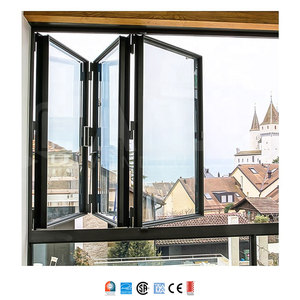 Fenêtre coulissante pliante en PVC-U avec moustiquaire magnétique, porte de séparation en verre à cadre étroit, pour salle de bain et cuisine - Product Image 3