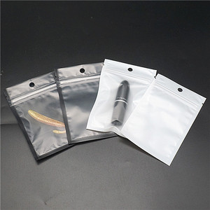 Jewelry packaging small plastic bags black zipper ziplock bag custom print mini clear cosmetic bag