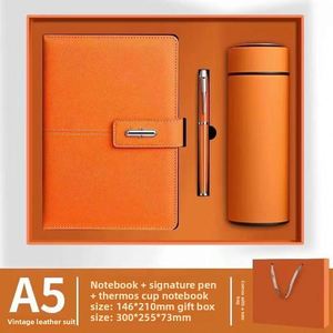 CustomNotebook Gift Set With Pen and Bottle Notebook Business Gift Thermos Cup Luxury Notebook Gift Set - Product Image 4
