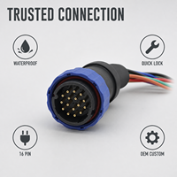 Connecteur Circulaire Étanche JINQI HERE 16 Broches SD28 vers XH2.54 16P, Faisceau de Câblage Terminal, Prise Aviation, Vente en Gros OEM ODM