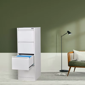 Archivador de oficina de acero blanco con múltiples cajones verticales Pedestal independiente para el hogar Oficina Hospital o uso en el dormitorio - Product Image 4