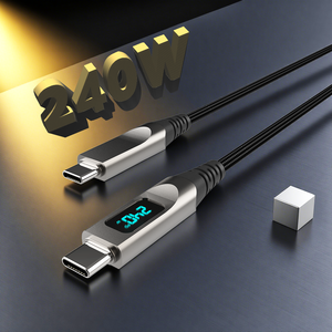 Cable de Carga Rápida USB <span class=keywords><strong>C</strong></span> a USB <span class=keywords><strong>C</strong></span> de 240W, Cable de Carga Tipo <span class=keywords><strong>C</strong></span> con Trenzado de Nailon, Accesorios para Teléfono, Venta al Por Mayor - Product Image 3
