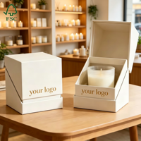 Individuell Bedruckte Premium-Kerzenbox aus Hartpapier mit Deckel Luxuriöse Geschenkverpackung für Kerzengläser