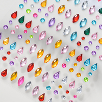 Autocollants 3D colorés en forme de larme avec strass pour le visage, cristal, gouttelettes d'eau, maquillage temporaire, bijou de tatouage, bricolage