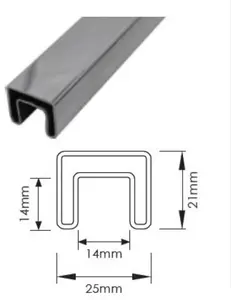 Extremely narrow aluminum magnesium alloy slot handrail U-shaped glass guardrail indoor and outdoor stair handrail