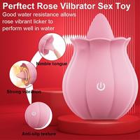 Vibrateur Rose Rose, 10 Modes de Léchage de Langue, Portable et Étanche, Vente en Gros Usine