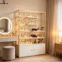 Étagère de rangement multifonctionnelle pour sol, vitrine de haute qualité, présentoir en fer forgé pour cosmétiques, idéal pour centres commerciaux et supermarchés