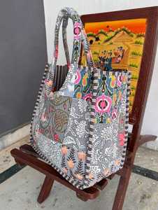 Sac fourre-tout en coton matelassé écologique, durable, pour les courses quotidiennes, les voyages, sac à main pour femmes - Product Image 2