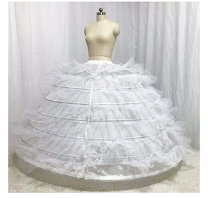 <span class=keywords><strong>Cerceau</strong></span> jupe jupon mariage femmes taille élastique en mousseline de soie danse jupon gonflé <span class=keywords><strong>Tutu</strong></span> 7 cerceaux 7 couches fil à volants jupon - Product Image 3