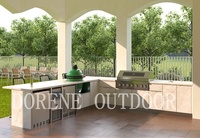 Cuisine extérieure Alfresco avec évier, unité de cuisson et de lavage complète, comptoir de préparation, zone de grillade et rangement pour terrasse