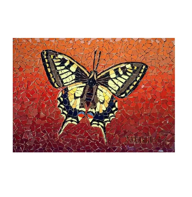 Classic Traditional Style Hot Sale Top Price Low MOQ For Export Best Brand Supplier From Vietnam Yellow Butterfly Mosaic Picture