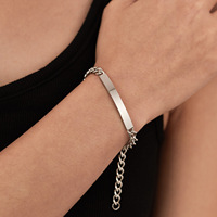 Bracelet en acier inoxydable à maillons gourmette, bijoux minimalistes pour femmes, hommes et couples