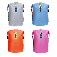 Sac étanche en PVC de 20 L avec deux bretelles et logo personnalisé, sac à dos Ocean Pack, sac de natation pour kayak