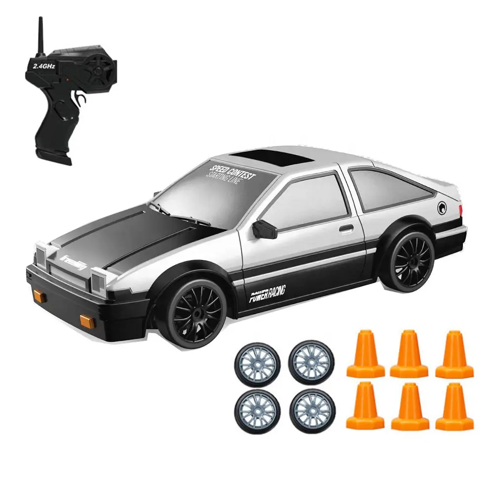 1:24 échelle Dirft RC voiture haute vitesse voitures de course 2.4Ghz télécommande jouet 4WD Mini RC voitures dérive AE86 GTR avec lumière pour enfants jouets