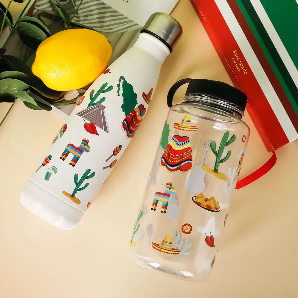 Durable portátil 1000Ml impresión personalizada plástico personalizado Nalgene botella de agua