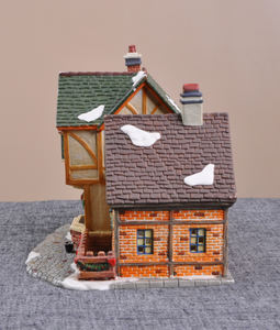Dehua blanc En Céramique Porcelaine Figurines <span class=keywords><strong>De</strong></span> Noël Éclairé Village <span class=keywords><strong>Miniature</strong></span> Maisons - Product Image 2