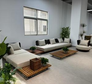 Factory Customization Garden Corner <b>Lounge</b> Couch Furniture Outdoor Patio Sectional Rattan Teak Wood Sectional Set - Product Image 4