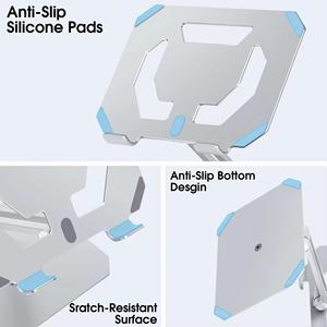 도매 인기 상품 휴대용 알루미늄 아이패드 홀더 접이식 긁힘 방지 태블릿 플로어 스탠드 - Product Image 4