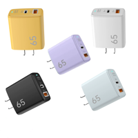 Produit tendance, chargeur rapide 65W PD type C USB pour téléphone portable, adaptateurs de charge rapide pour iPhone, chargeur mural USB portable