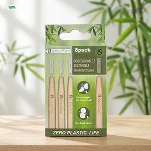 <span class=keywords><strong>Cepillo</strong></span> <span class=keywords><strong>Interdental</strong></span> de Bambú 100% Reciclable, Ecológico y Sostenible para la Limpieza de Espacios Dentales Reducidos, Venta al Por Mayor - Product Image 1