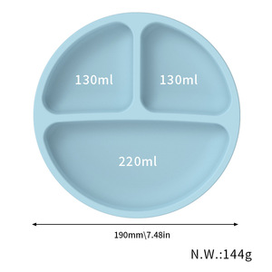 Platos de Silicona de Grado Alimenticio para Bebés y Niños Pequeños, Diseño Dividido, Libres de BPA, Plato de Cena de Silicona para Niños Pequeños, Más Vendidos - Product Image 6