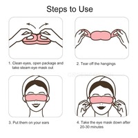 Masque oculaire auto-chauffant personnalisé avec logo, masque oculaire à vapeur, masque oculaire pour dormir, masque oculaire chauffant pour soulager les yeux