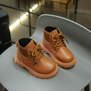 Botas de Estilo Británico para Niños y Niñas, Primavera-Otoño 2025, Suela Blanda, Cuero Sintético Corto, Color Sólido - Product Image 3