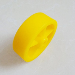 Rueda de Plástico Amarilla de 68 mm de Diámetro, 22 mm de Ancho, Tipo de Orificio Superior, Rueda Resistente para Carrito de Uso Industrial - Product Image 3