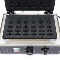 Gaufrier commercial 1500W électrique antiadhésif avec revêtement en téflon 122-572 ℉   Gaufrier réglable pour les fêtes