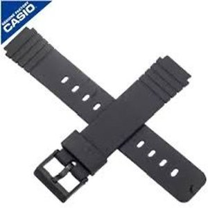 Bracelet de montre Casio en caoutchouc noir, bracelet de remplacement de 20 mm pour montres Casio - Product Image 1