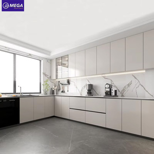 2025 nóng bán hiện đại sang trọng tủ bếp Trung Quốc nhà máy bán buôn MDF carcase trắng đơn giản Thiết kế nhà bếp tủ hiện đại - Product Image 1