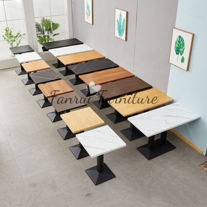 Nội thất nhà hàng thương mại căng tin Nhà Hàng Quán Ăn bàn ghế nhỏ tròn và bàn vuông bàn đơn giản - Product Image 1