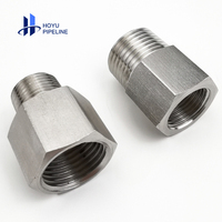 304 Material 10000 PSI Außengewinde-Fitting Sechskant-Muffennippel für Hydraulische Anschlüsse