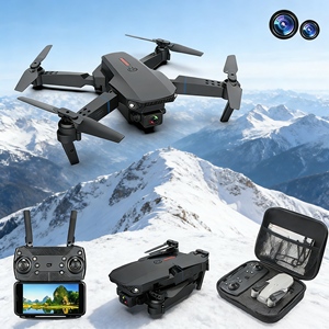 Beautiful LED Lights Cool E88 Pro 4K Dual <strong>Camera</strong> HD Beginner Aerial <strong>Drone</strong> Remote Control Aircraft Durable Plastic Smart <strong>Drone</strong> - Product Image 4