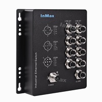Inmax 8x10/100M puertos EN50155 M12 conmutador Ethernet ferroviario 24V/48V IP67 IP40 IP54 IP65 IP67 conmutador de red Ethernet industrial