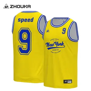 Design personalizzato di alta qualità del marchio di basket uniformi canottiera sublimazione maglia da basket personalizzata rapido asciutto abbigliamento sportivo