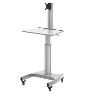 Support universel en acier pour moniteur, <span class=keywords><strong>chariot</strong></span> mobile de maintenance pour rondes médicales, support de levage pour ordinateur de bureau 10-24 pouces - Product Image 4