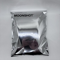 Sac d'expédition en poly aluminium métallisé argent mat personnalisé avec logo pour vêtements, livraison par courrier