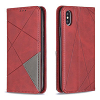 Dompet lipat pola belah ketupat mewah, casing ponsel kulit TPU + TPU untuk iPhone 15 Pro/14/14 Pro Max
