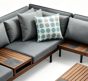 Conjunto de Sofás de Tela en Forma de L para Exteriores, Resistente a la Intemperie, para Jardín, Sala de Estar y Patio - Product Image 3