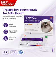 Tes Hewan Peliharaan SC Pet Testing Akurasi Tinggi untuk Panleukopenia/ Corona/Giardia Kucing, Kit Kombinasi FPV+FCOV, Perlengkapan Rumah Sakit Hewan