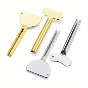 Presse-dentifrice antique en métal plaqué or Crème pour les mains Rouleau à clés Crèmes Outil de peinture Salle de bain familiale - Product Image 6