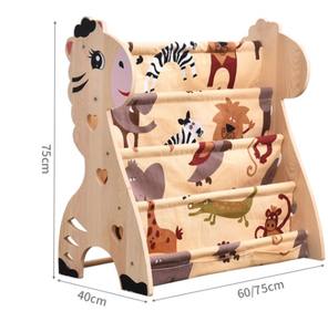 Estantería en forma de dibujos animados para Niños, estantería de madera sólida para estudio y dormitorio, venta al por mayor - Product Image 6