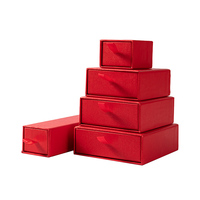 Boîte à bijoux en papier de luxe personnalisée, emballage à tiroir réutilisable pour colliers, bagues, logo imprimé, emballage cadeau en carton pour bijoux