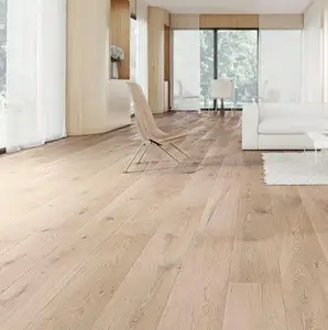 OEM Size Available Multi-layers Engineered Oak Wood Flooring White Timber Hardwood Flooring