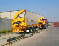 Haute qualité 37 tonnes côté élévateur côté chargeur semi-remorque nouvel état conteneur remorque chariot élévateur squelette à vendre